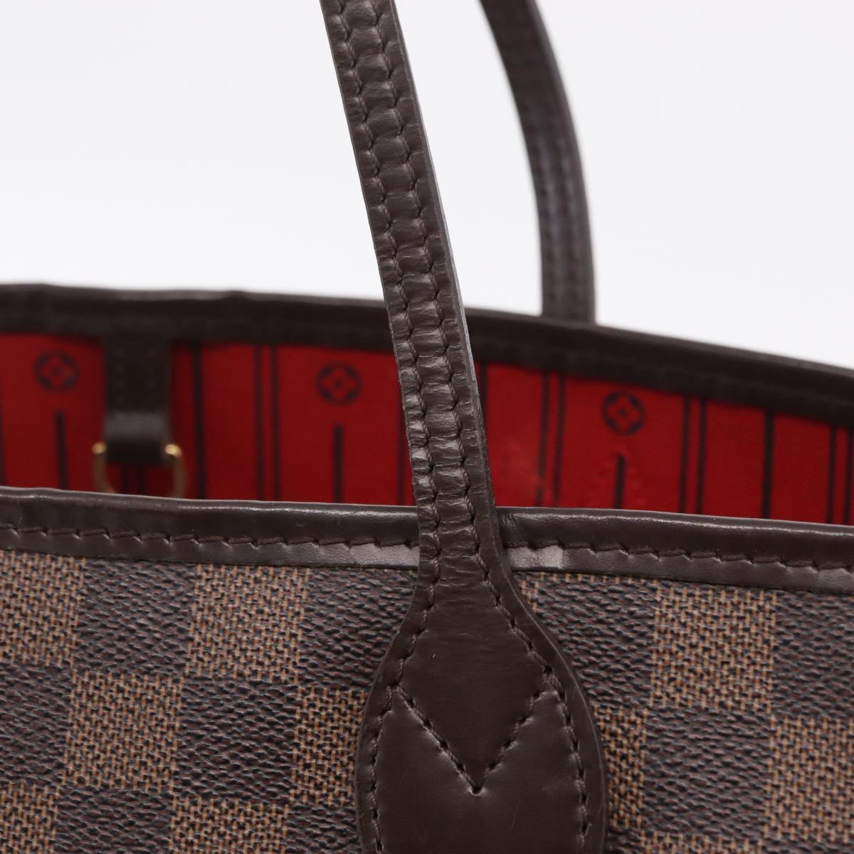 LOUIS VUITTON Damier Ebene Neverfull GM Tote Bag N51106 LV Auth 208682V
