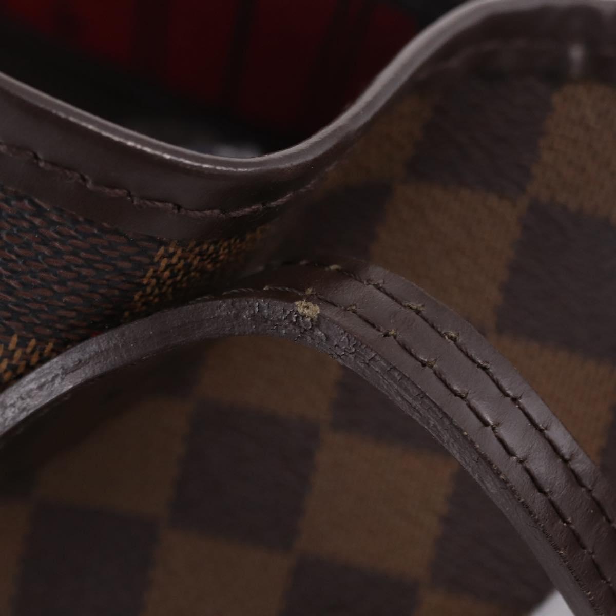LOUIS VUITTON Damier Ebene Neverfull GM Tote Bag N51106 LV Auth 208682V