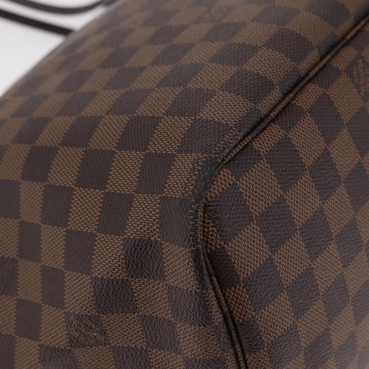 LOUIS VUITTON Damier Ebene Neverfull GM Tote Bag N51106 LV Auth 208682V