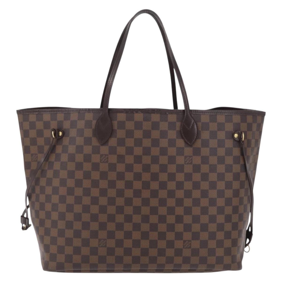LOUIS VUITTON Damier Ebene Neverfull GM Tote Bag N51106 LV Auth 208682V