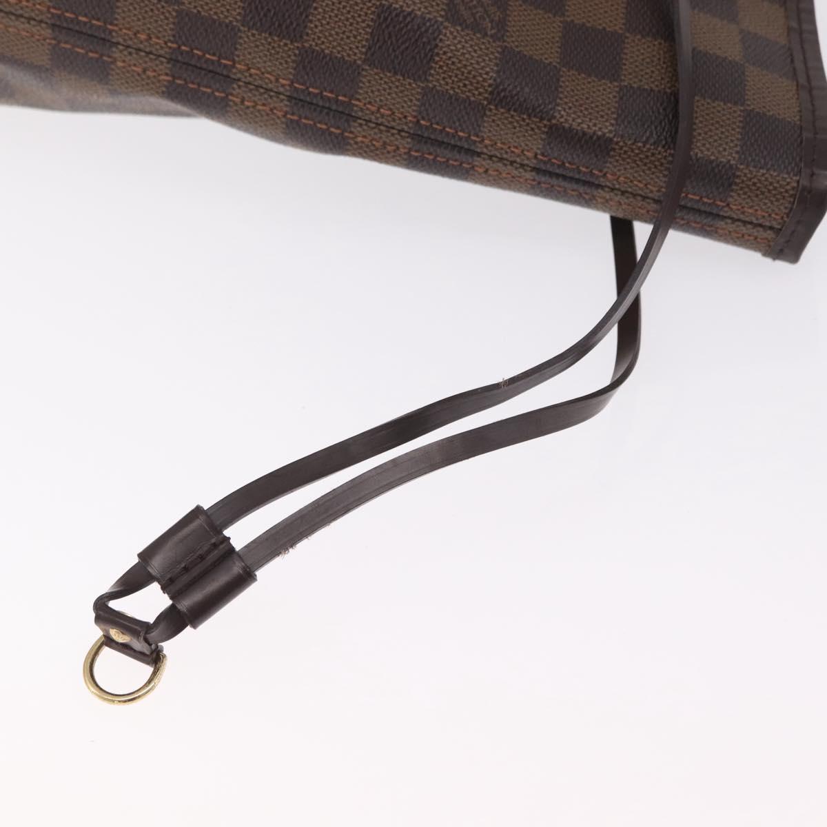 LOUIS VUITTON Damier Ebene Neverfull GM Tote Bag N51106 LV Auth 208682V