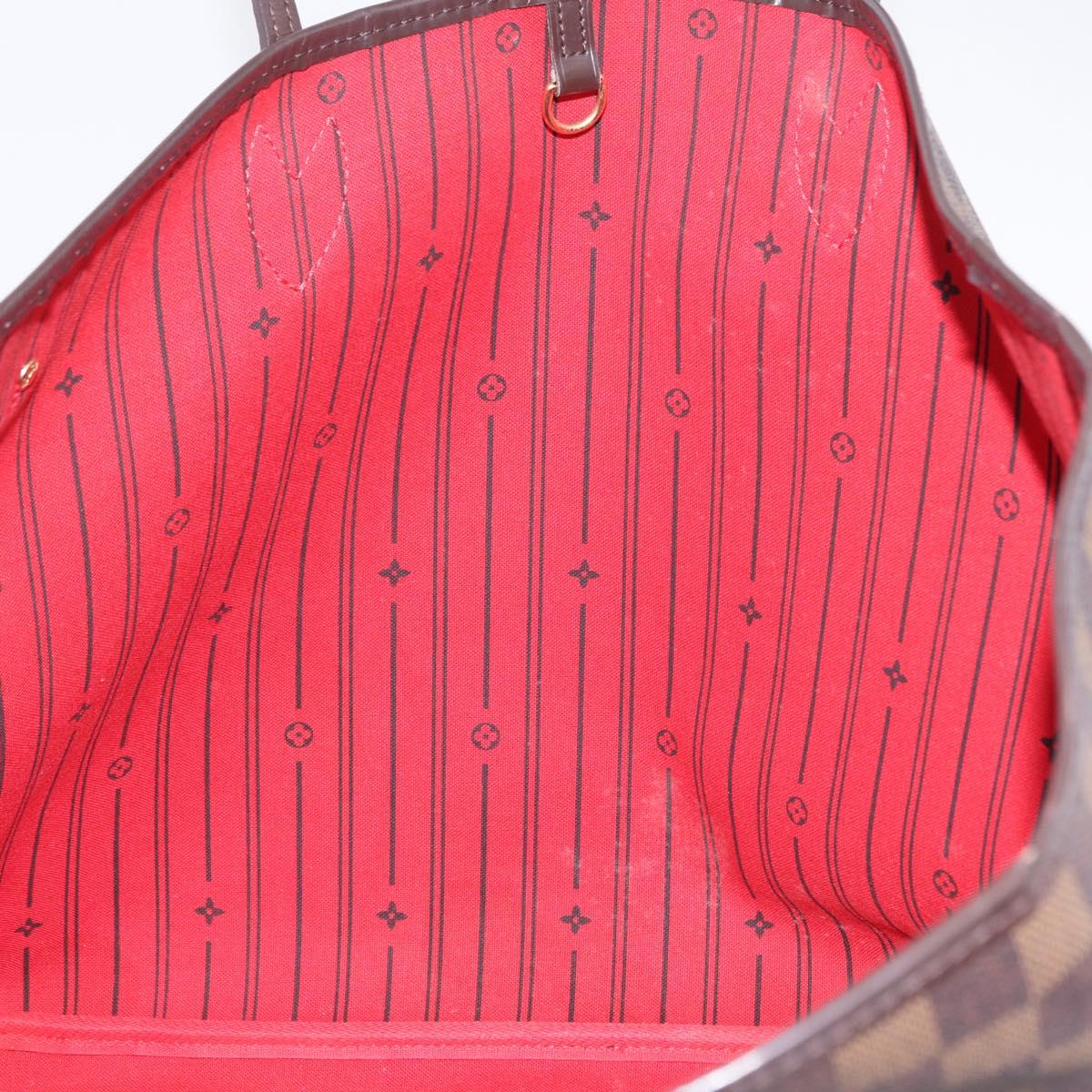 LOUIS VUITTON Damier Ebene Neverfull GM Tote Bag N51106 LV Auth 208682V