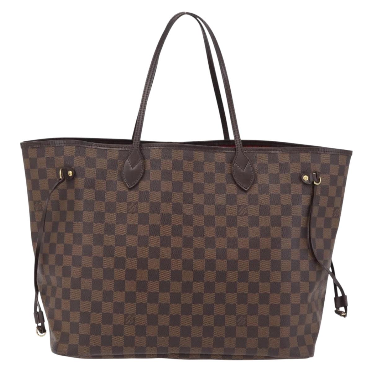 LOUIS VUITTON Damier Ebene Neverfull GM Tote Bag N51106 LV Auth 208682V