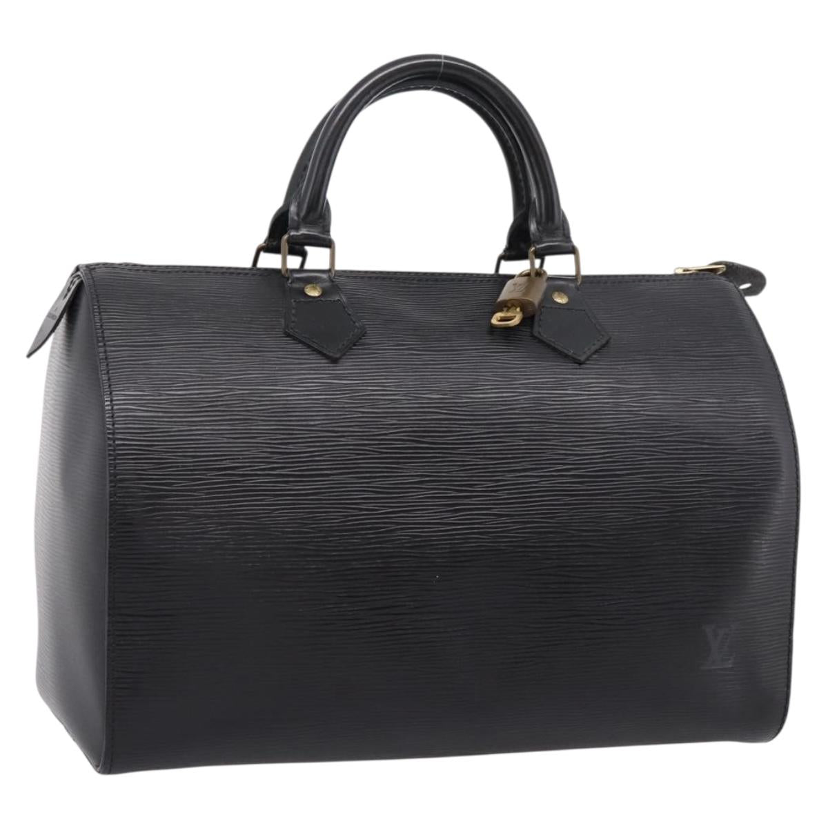 LOUIS VUITTON Epi Speedy 30 Hand Bag Noir Black M43002 LV Auth 208684V
