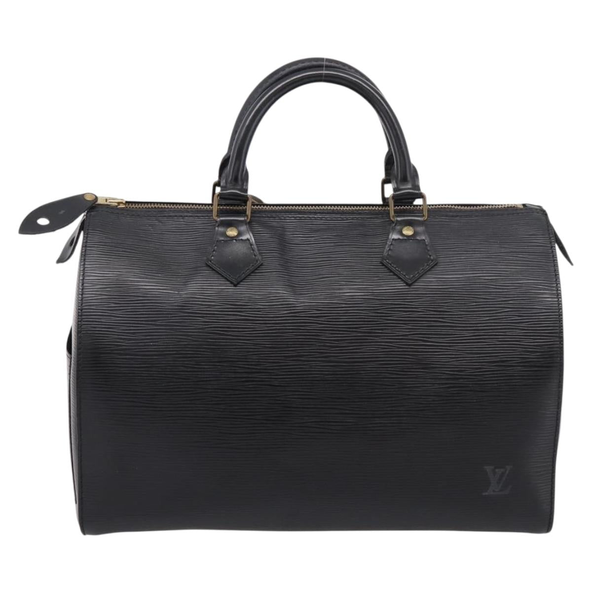 LOUIS VUITTON Epi Speedy 30 Hand Bag Noir Black M43002 LV Auth 208684V