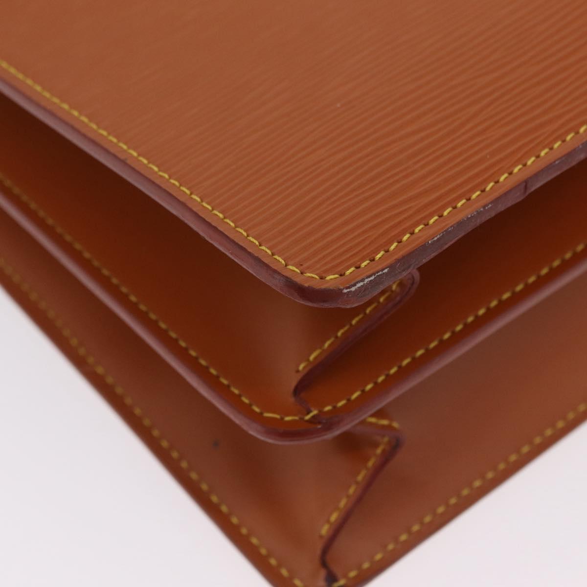 LOUIS VUITTON Epi Serviette Conseiller Briefcase Zipangu Gold M54428 Auth 208686