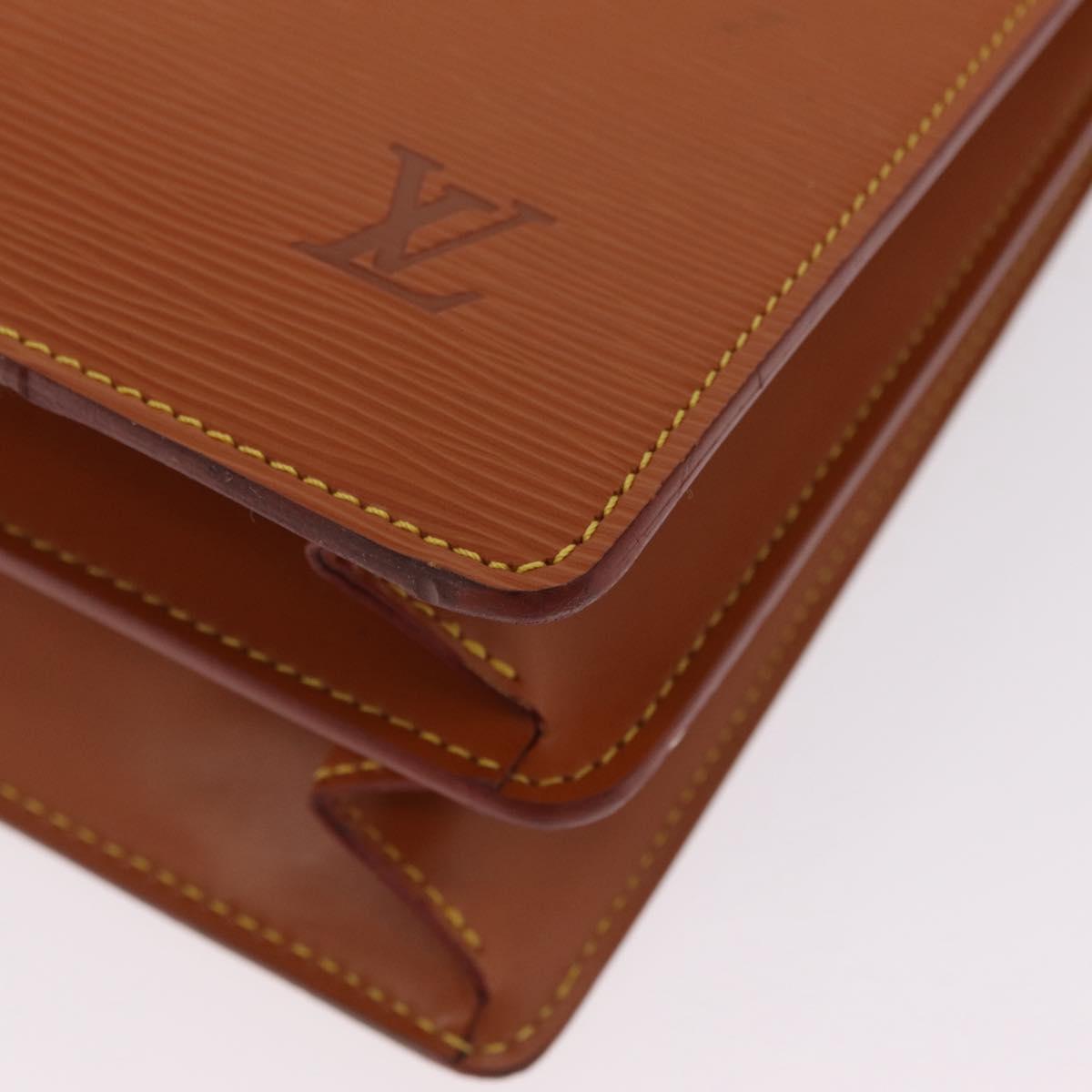 LOUIS VUITTON Epi Serviette Conseiller Briefcase Zipangu Gold M54428 Auth 208686