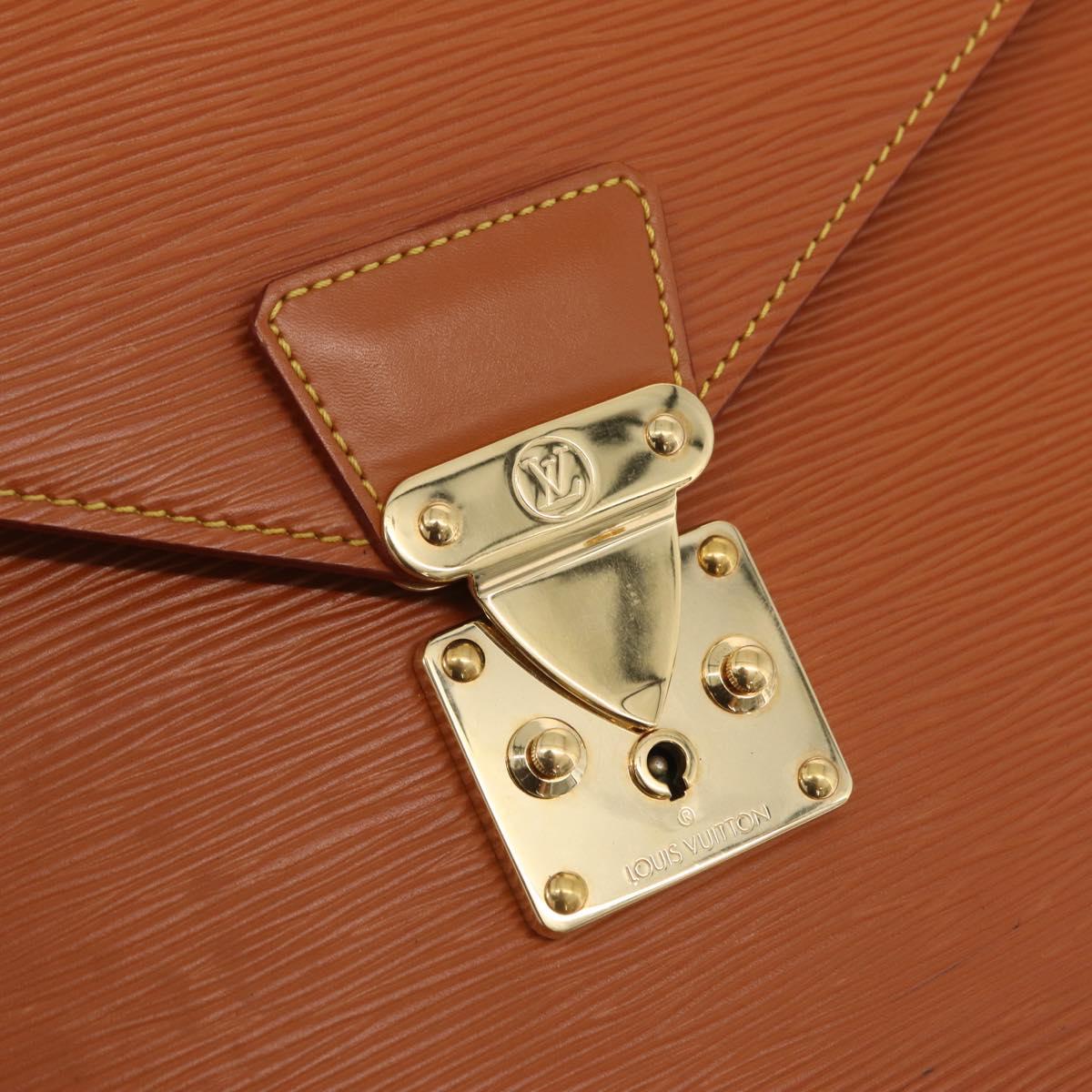 LOUIS VUITTON Epi Serviette Conseiller Briefcase Zipangu Gold M54428 Auth 208686