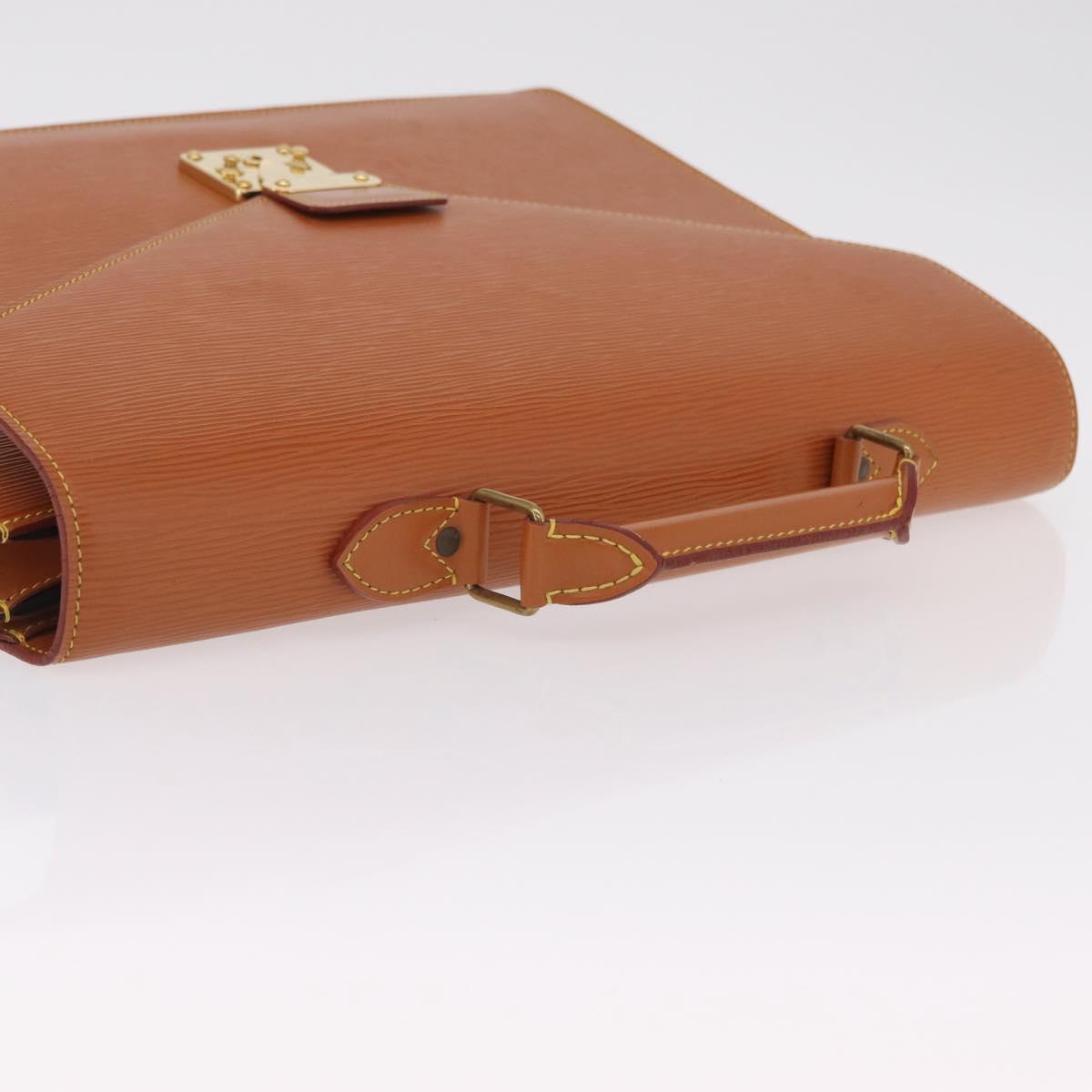 LOUIS VUITTON Epi Serviette Conseiller Briefcase Zipangu Gold M54428 Auth 208686