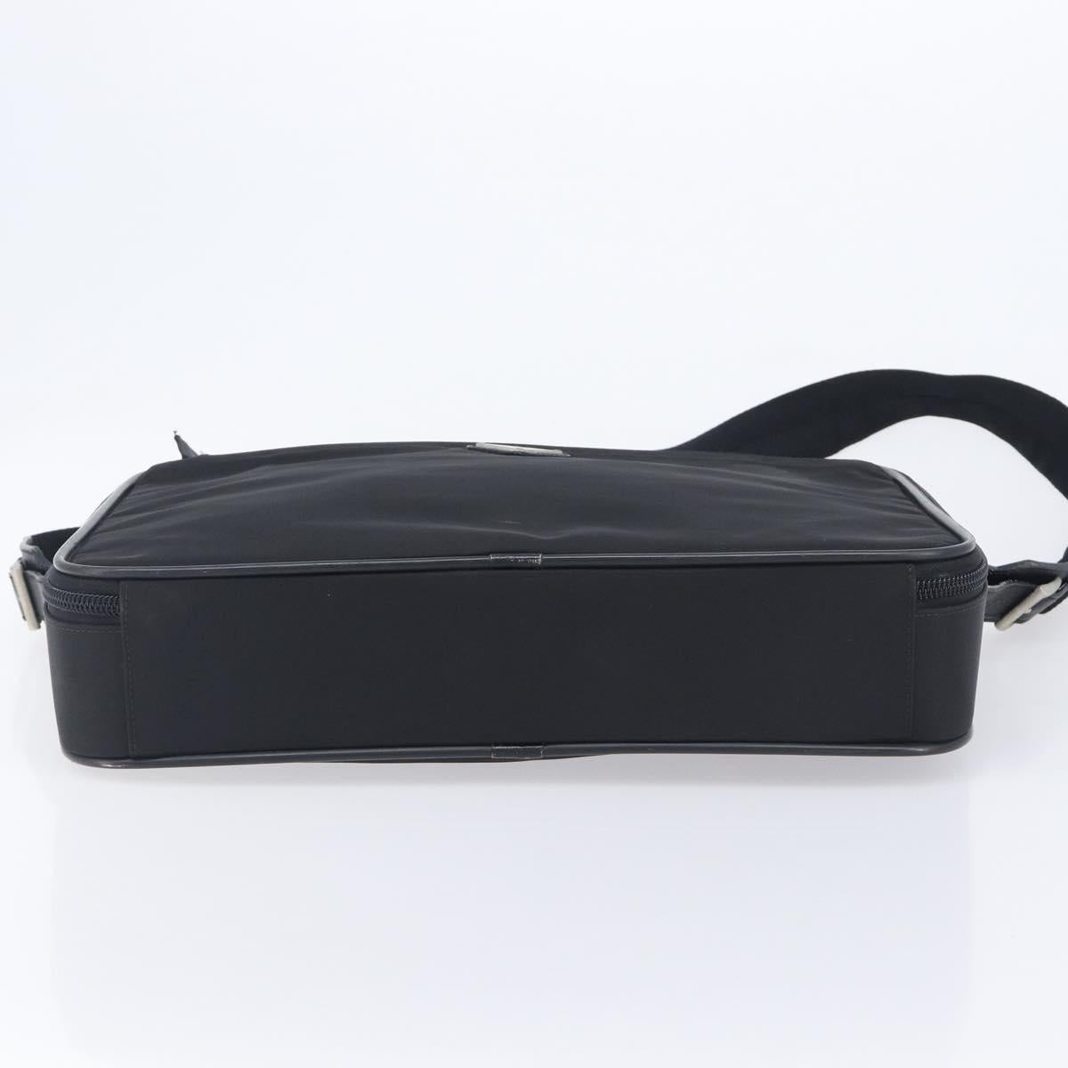 PRADA Business Bag Nylon 2way Black Silver Auth 208691A