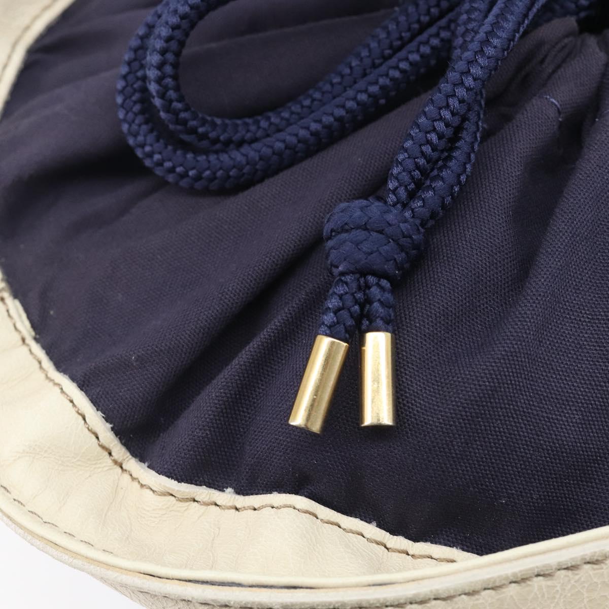 BURBERRY Blue Label Hand Bag straw Beige Gold Auth 208698A