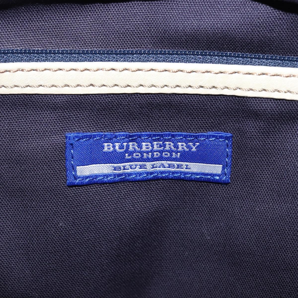 BURBERRY Blue Label Hand Bag straw Beige Gold Auth 208698A