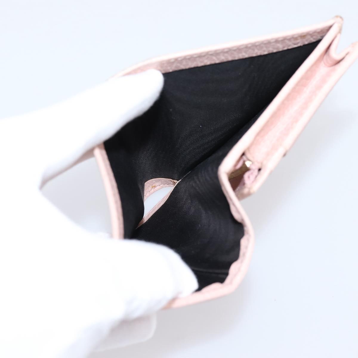 GUCCI GG Marmont Bifold Wallet Leather Pink Gold 456126 Auth 208716A