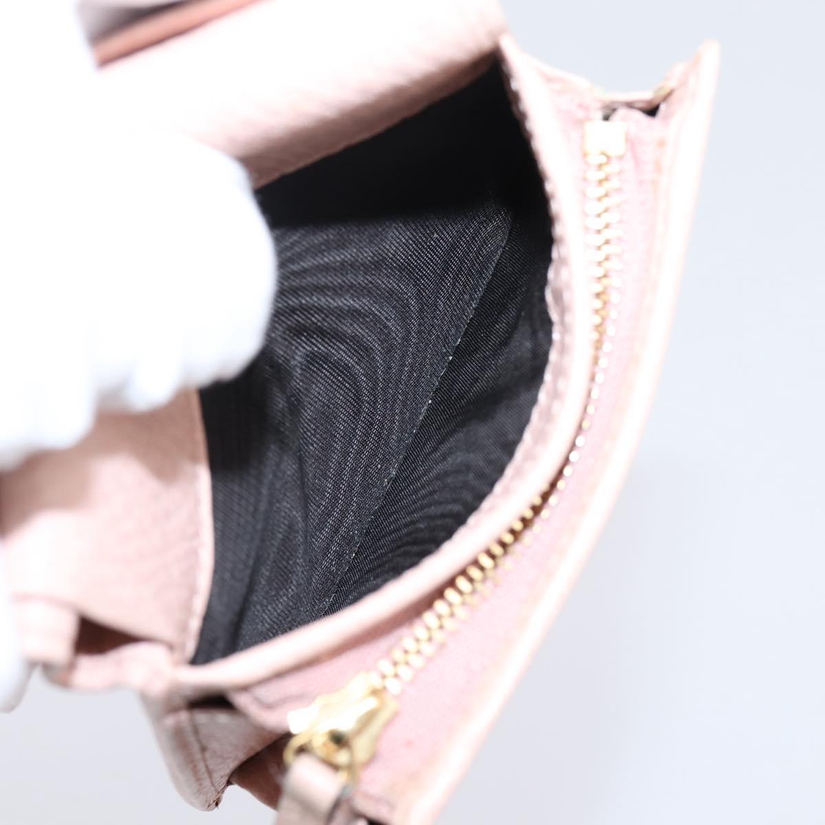 GUCCI GG Marmont Bifold Wallet Leather Pink Gold 456126 Auth 208716A