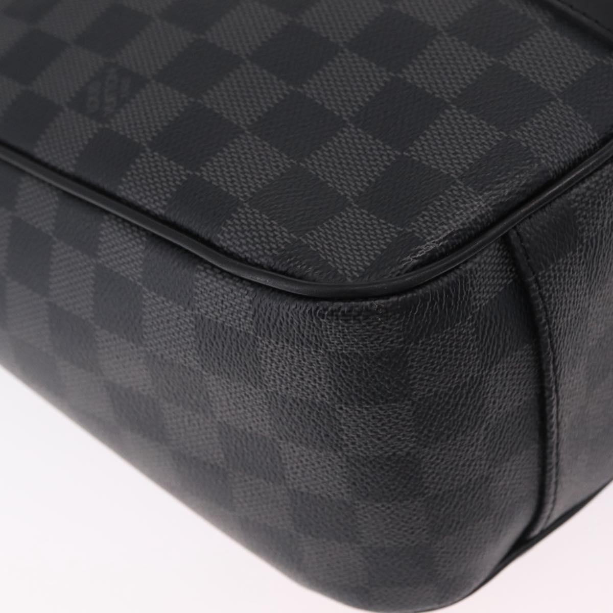 LOUIS VUITTON Damier Graphite Tadao Shoulder Bag 2way N51192 LV Auth 208724V