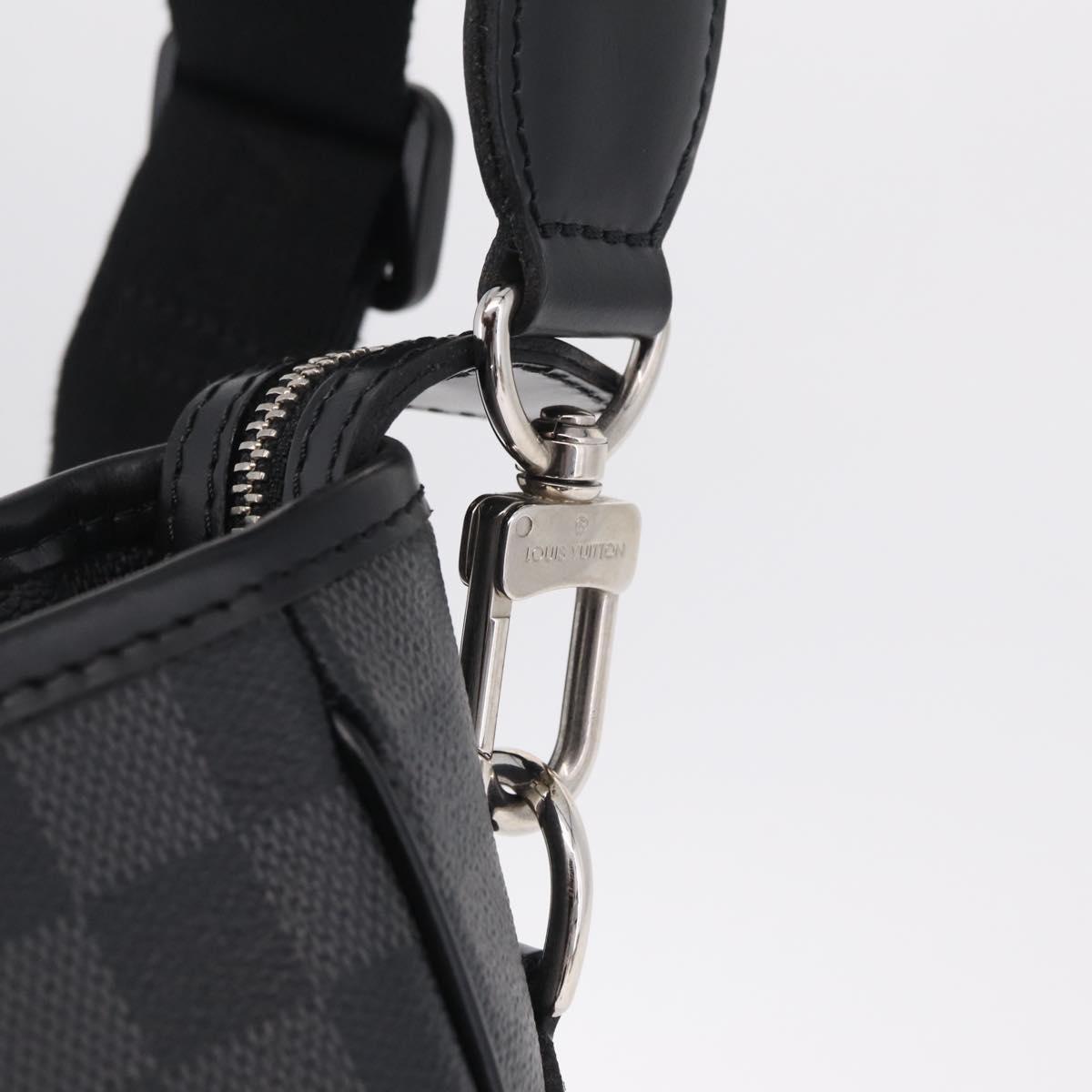 LOUIS VUITTON Damier Graphite Tadao Shoulder Bag 2way N51192 LV Auth 208724V