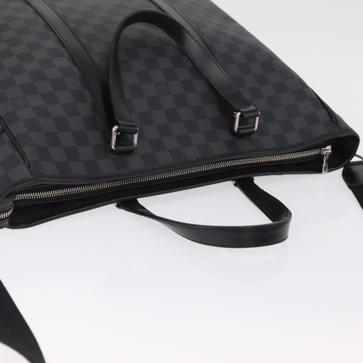 LOUIS VUITTON Damier Graphite Tadao Shoulder Bag 2way N51192 LV Auth 208724V