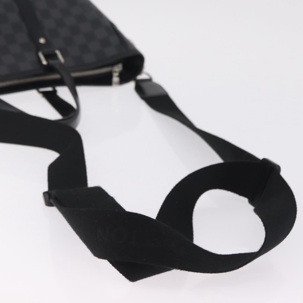 LOUIS VUITTON Damier Graphite Tadao Shoulder Bag 2way N51192 LV Auth 208724V