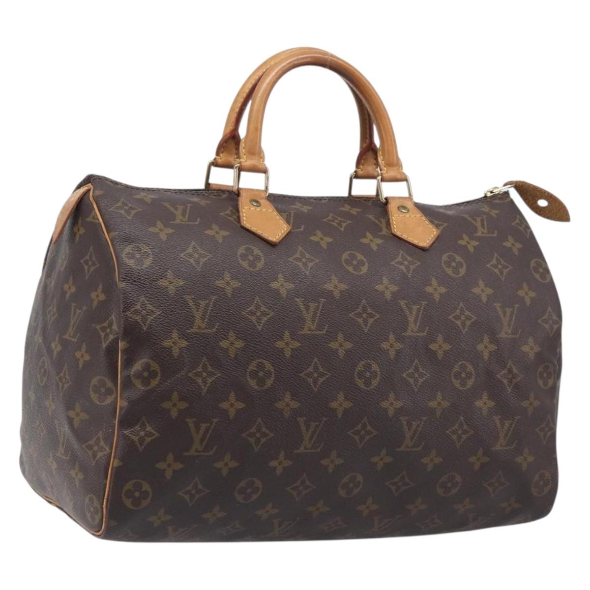 LOUIS VUITTON Monogram Speedy 35 Hand Bag M41524 LV Auth 208727