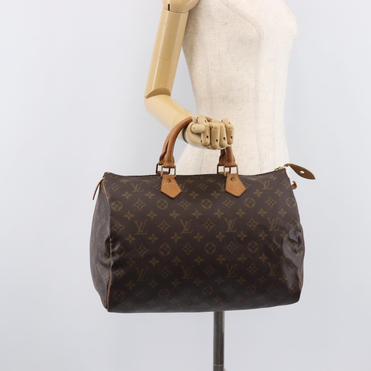 LOUIS VUITTON Monogram Speedy 35 Hand Bag M41524 LV Auth 208727