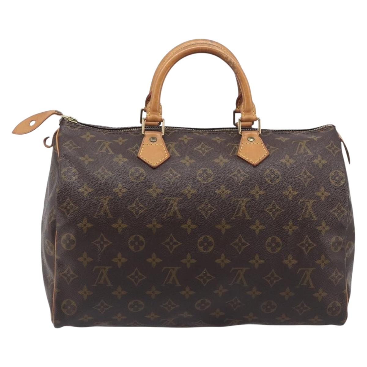 LOUIS VUITTON Monogram Speedy 35 Hand Bag M41524 LV Auth 208727