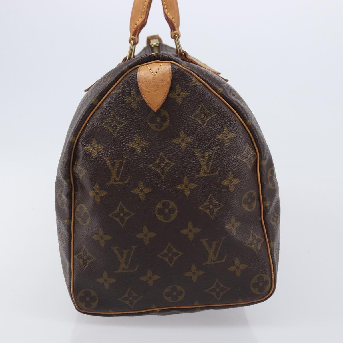 LOUIS VUITTON Monogram Speedy 35 Hand Bag M41524 LV Auth 208727