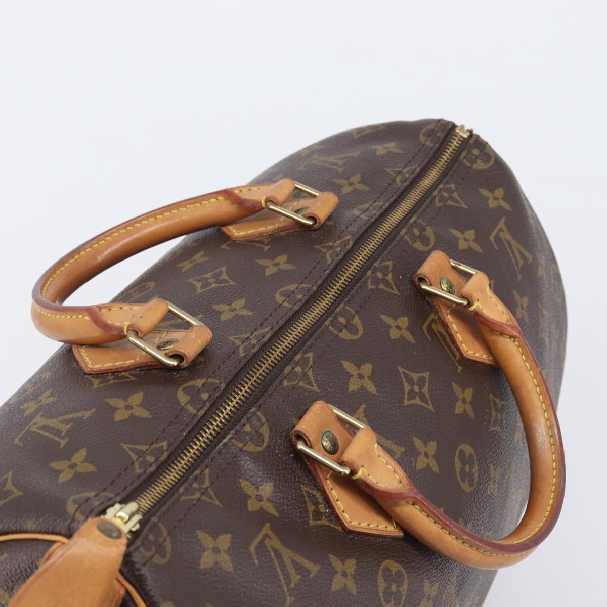 LOUIS VUITTON Monogram Speedy 35 Hand Bag M41524 LV Auth 208727