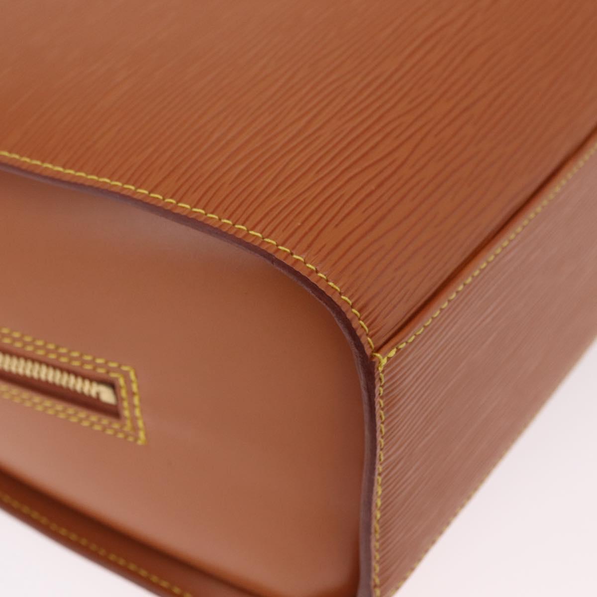 LOUIS VUITTON Epi Sorbonne Hand Bag Brown M54513 LV Auth 208734