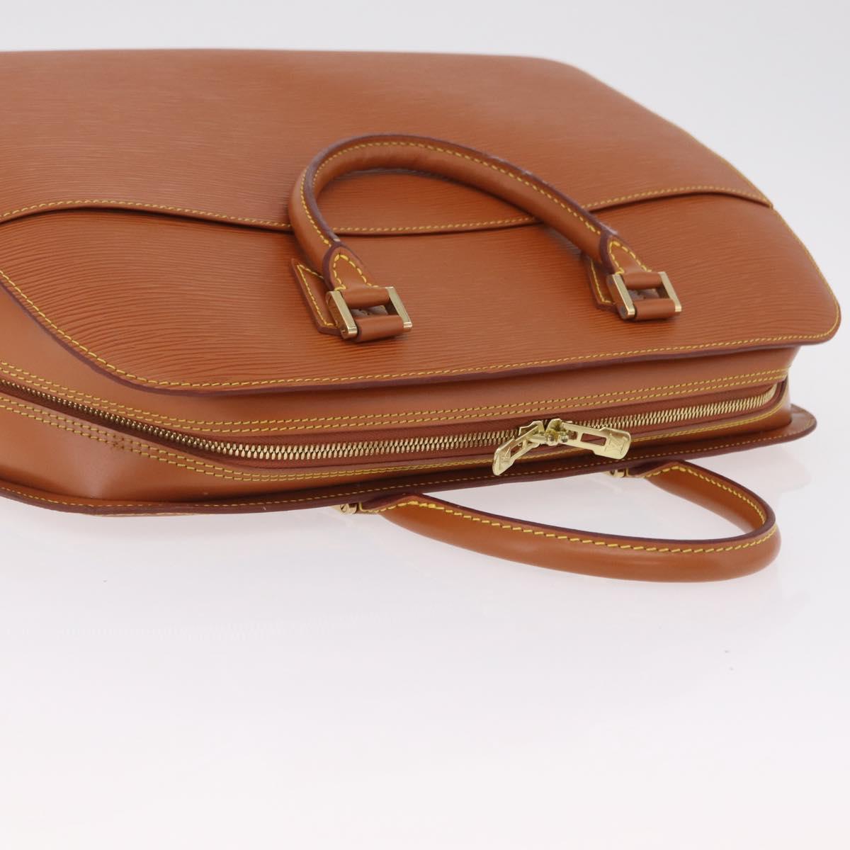 LOUIS VUITTON Epi Sorbonne Hand Bag Brown M54513 LV Auth 208734