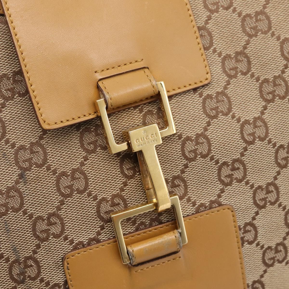 GUCCI GG Canvas Shoulder Bag Beige Gold 001 4129 Auth 208735