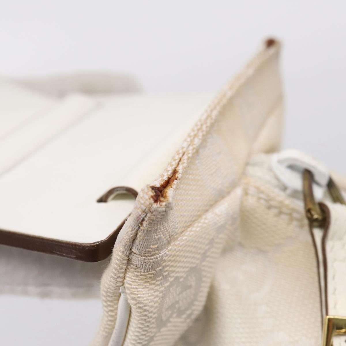 GUCCI Shoulder Bag GG Canvas White Gold 92699 Auth 208744A