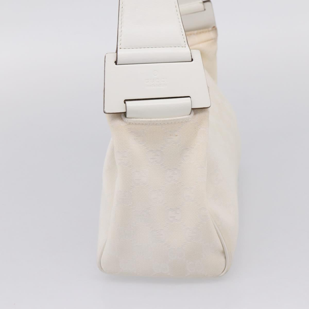 GUCCI Shoulder Bag GG Canvas White Gold 92699 Auth 208744A