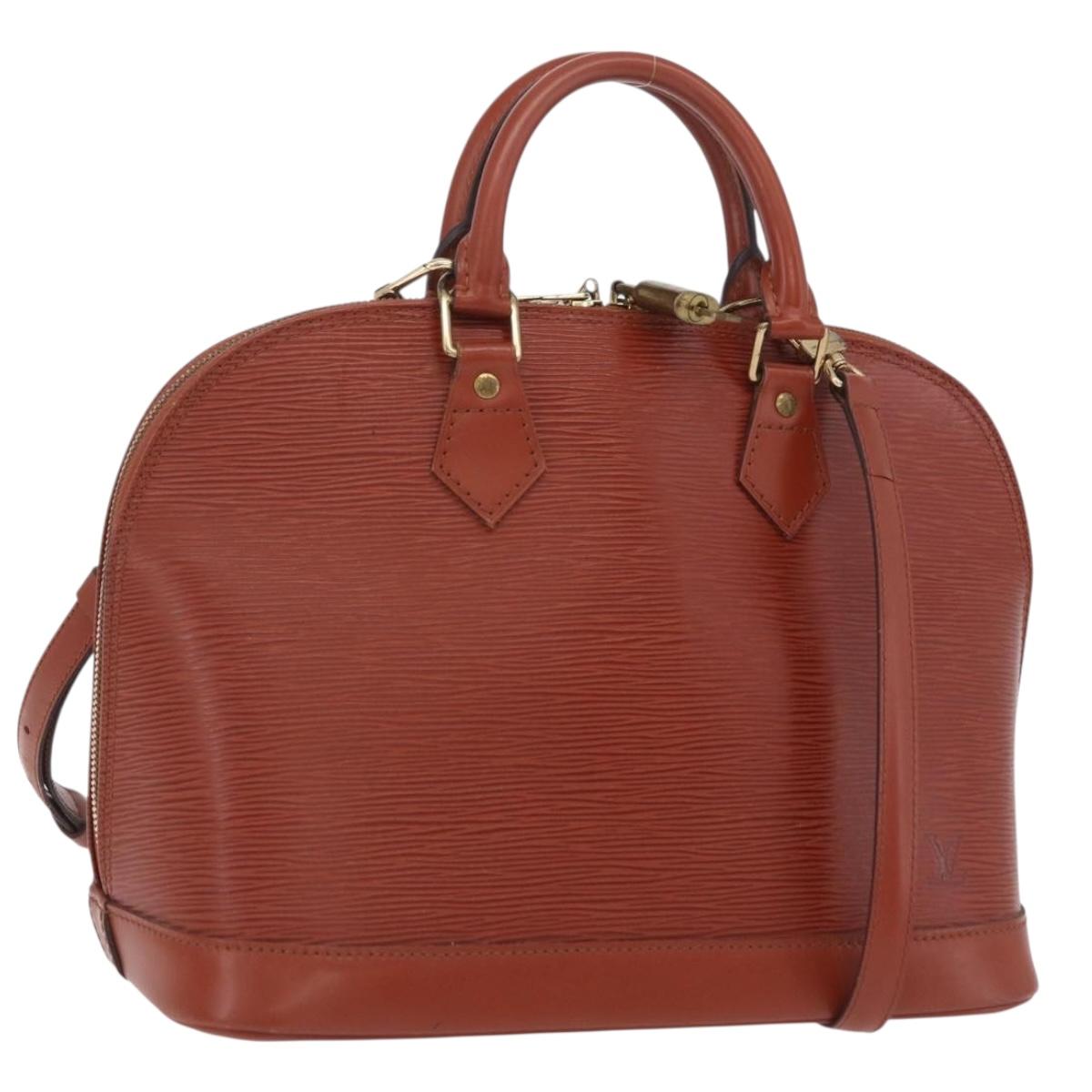 LOUIS VUITTON Epi Alma Hand Bag Brown M52143 LV Auth 208758V