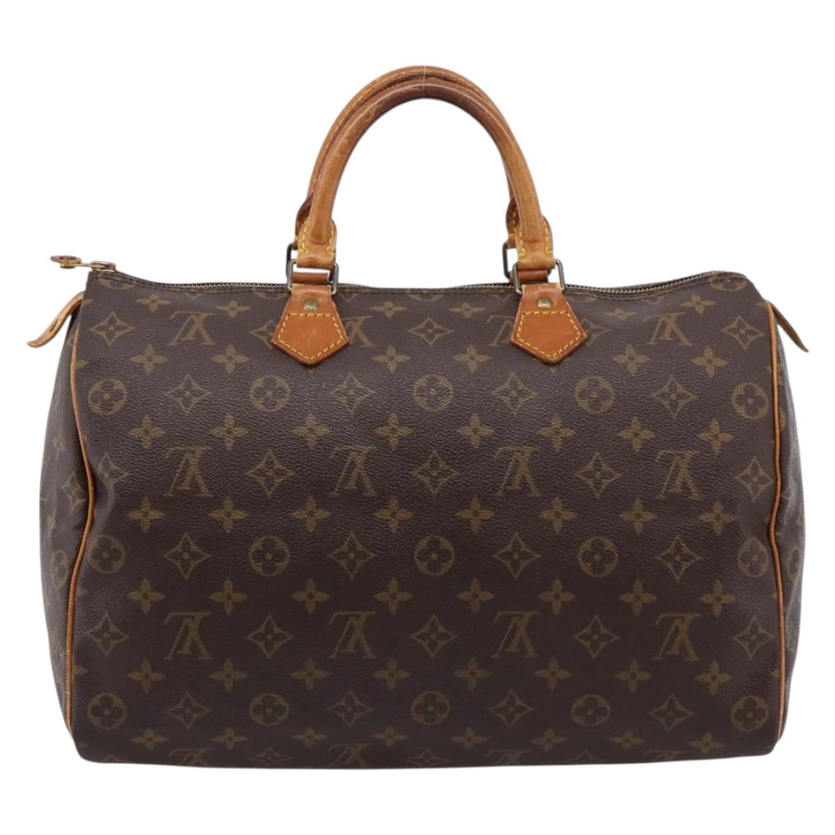 LOUIS VUITTON Monogram Speedy 35 Hand Bag M41524 LV Auth 208760