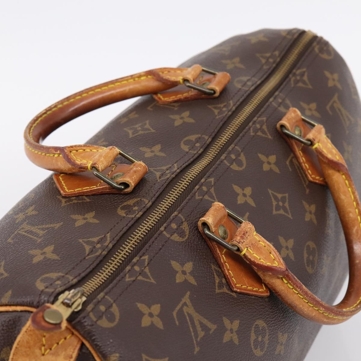 LOUIS VUITTON Monogram Speedy 35 Hand Bag M41524 LV Auth 208760