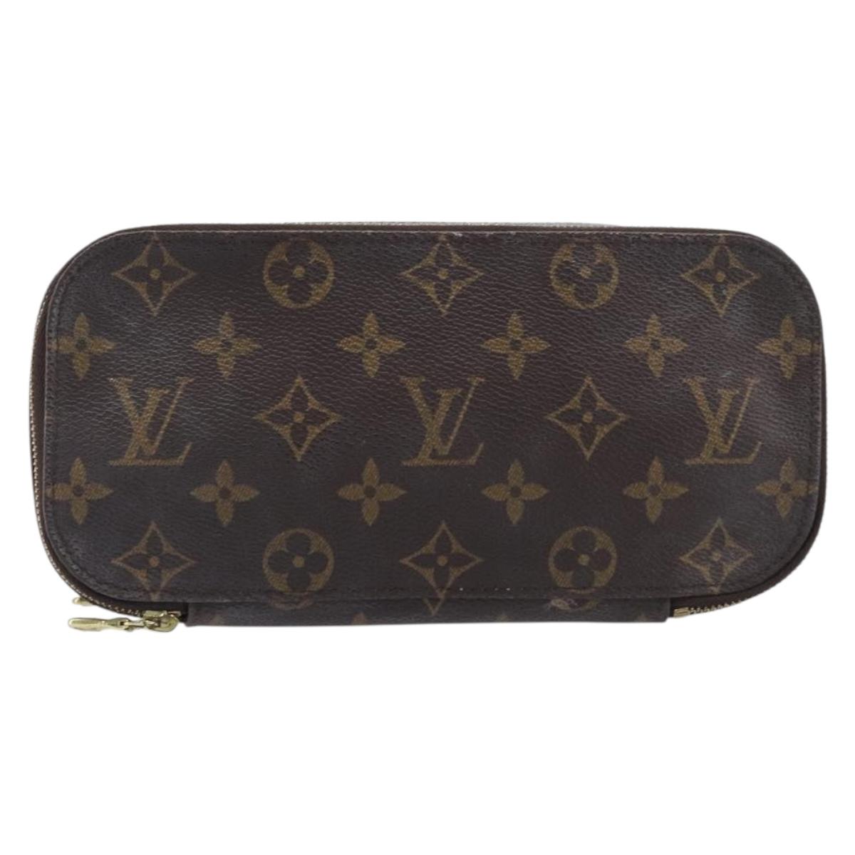 LOUIS VUITTON Monogram Trousse Brush MG Cosmetic Pouch M47505 LV Auth 208767