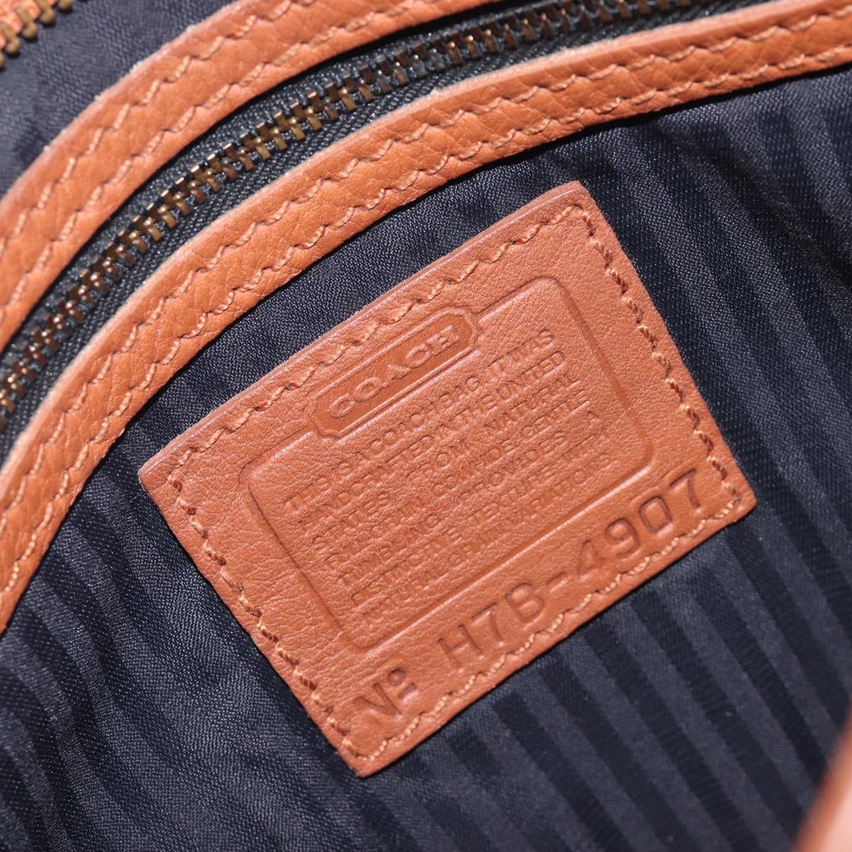 Coach Shoulder Bag Leather Brown Gold Tone Auth 208772A
