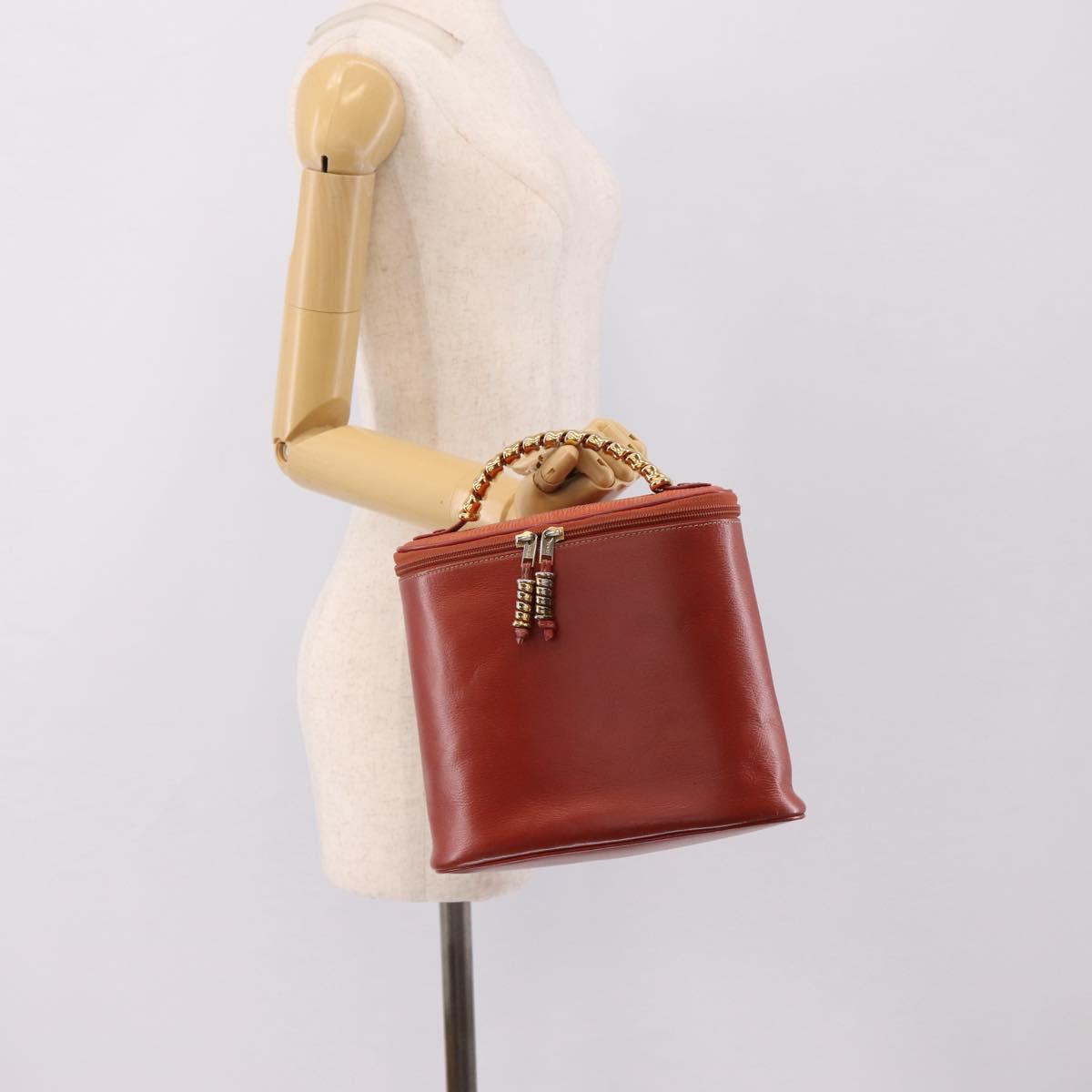 LOEWE Velazquez Tote Bag Leather Orange Gold Auth 208785