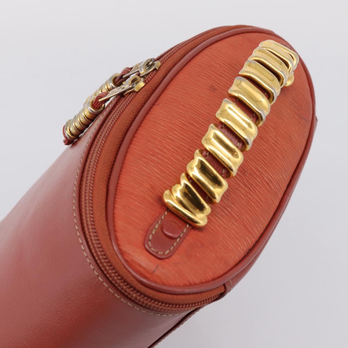 LOEWE Velazquez Tote Bag Leather Orange Gold Auth 208785