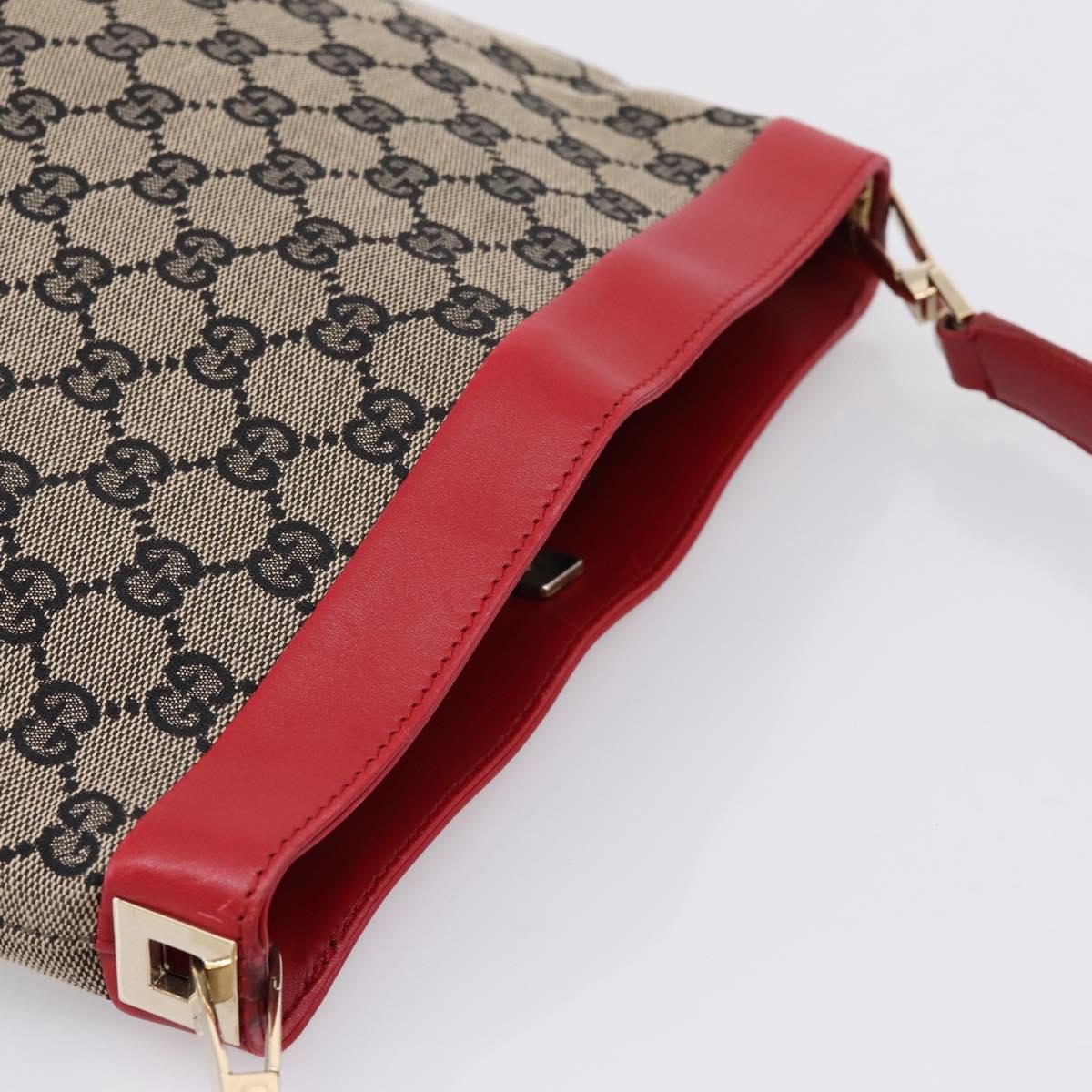 GUCCI GG Canvas Shoulder Bag Beige Gold 001 4231 Auth 208787A