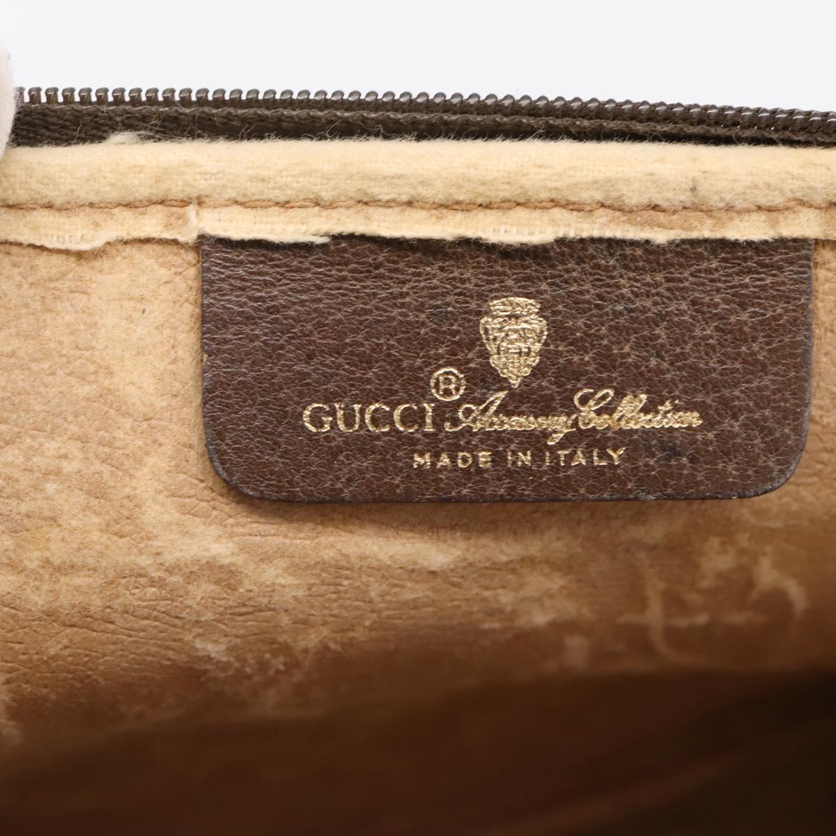 GUCCI GG Supreme Shoulder Bag PVC Beige Gold 97 02 068 Auth 208791