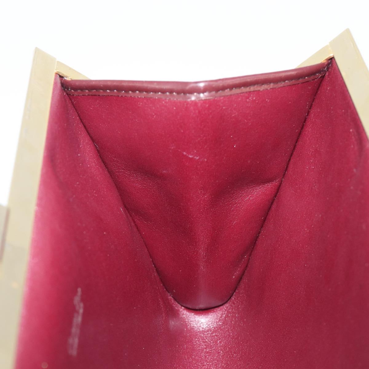 Christian Dior Trotter Canvas Clutch Bag Red Gold Auth 208792A