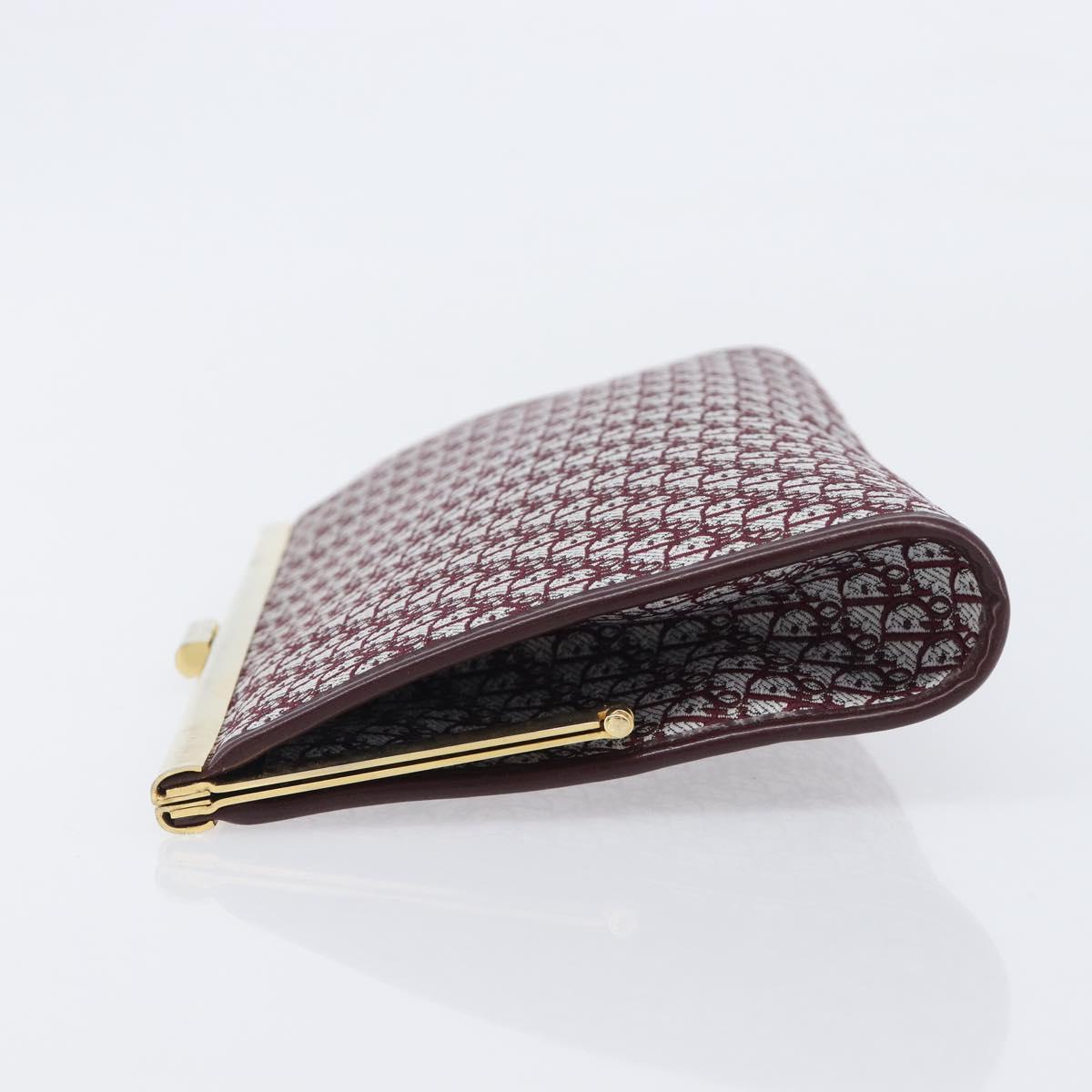 Christian Dior Trotter Canvas Clutch Bag Red Gold Auth 208792A