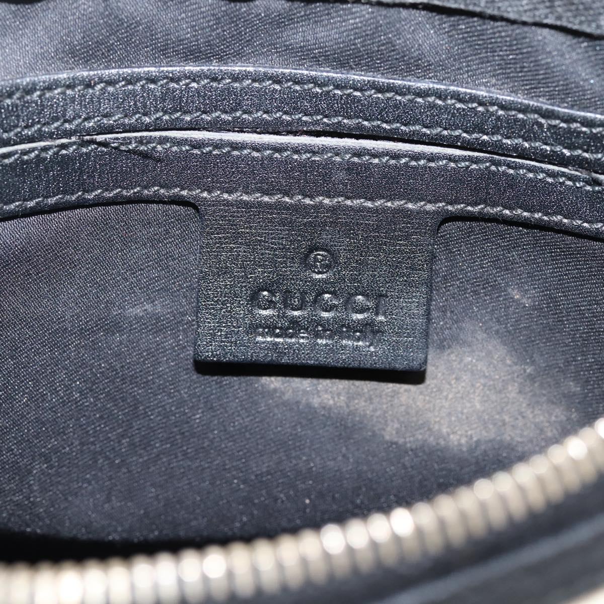 GUCCI GG Supreme Hand Bag PVC White Gold 193604 Auth 208793