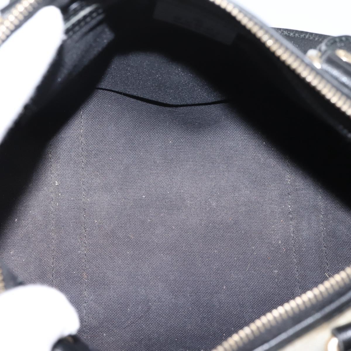 GUCCI GG Supreme Hand Bag PVC White Gold 193604 Auth 208793