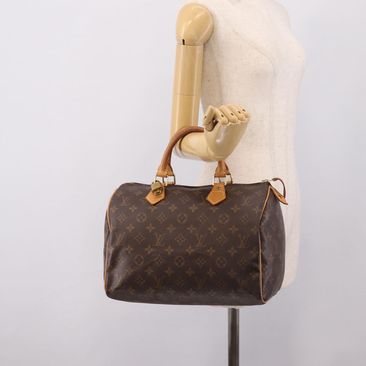 LOUIS VUITTON Monogram Speedy 30 Hand Bag M41526 LV Auth 208803V