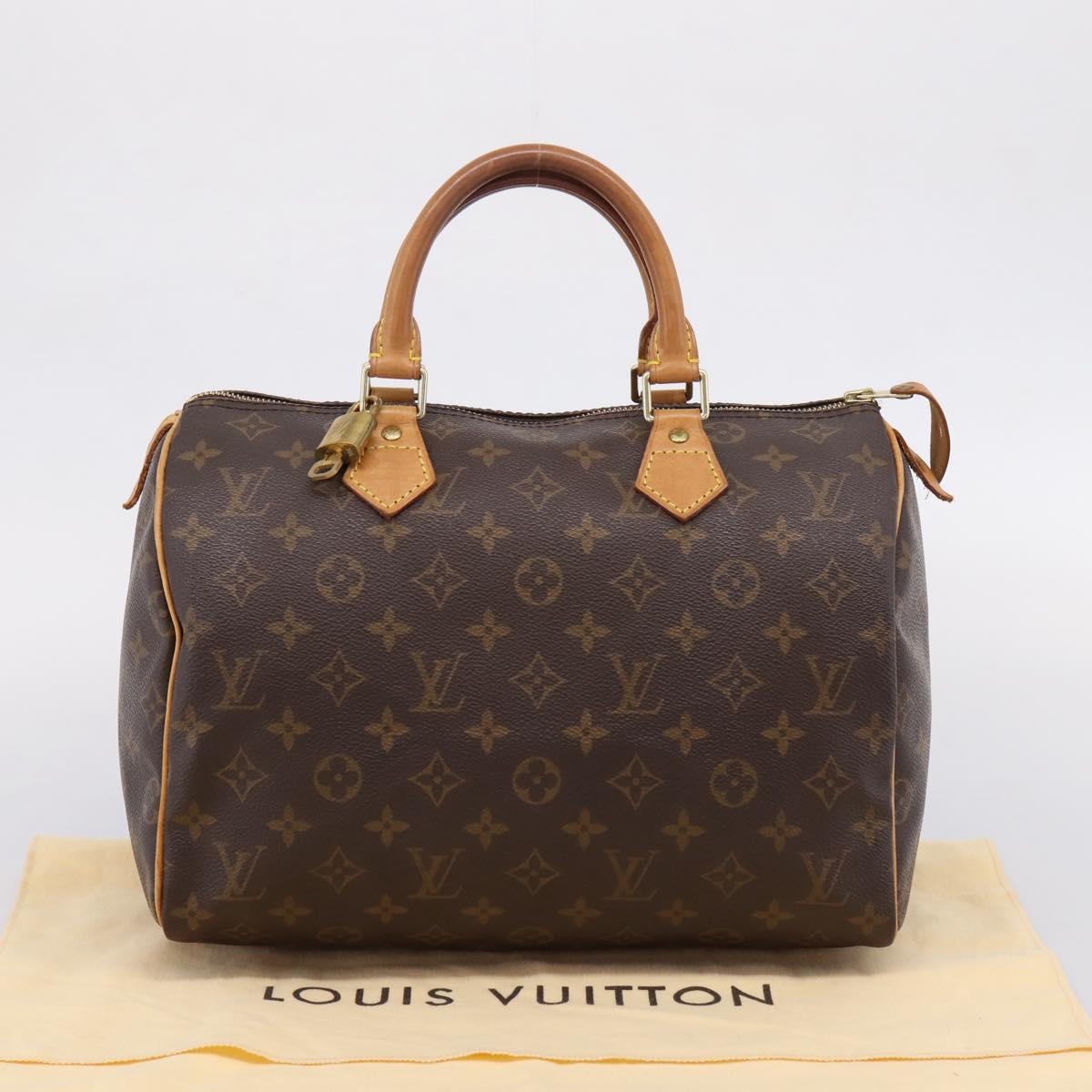 LOUIS VUITTON Monogram Speedy 30 Hand Bag M41526 LV Auth 208803V