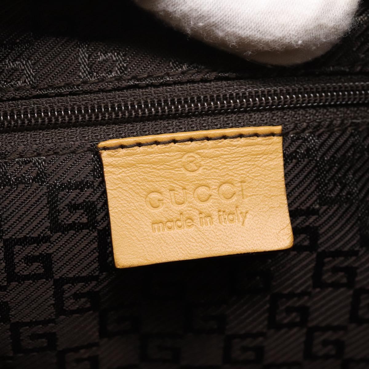 GUCCI Shoulder Bag Suede Beige Gold 001 3814 Auth 208807
