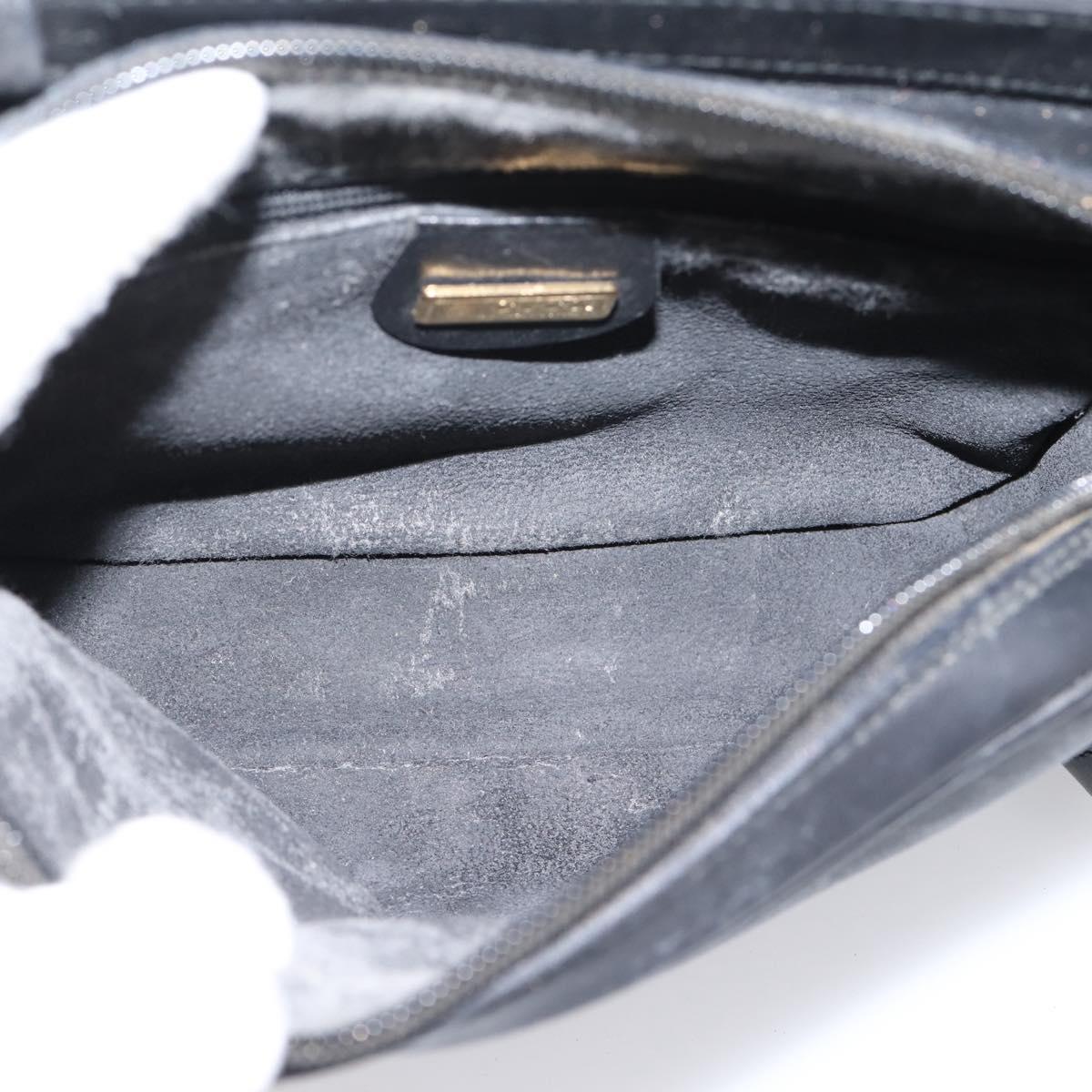 GUCCI Micro GG Supreme Shoulder Bag PVC Black Gold 007 23 0114 Auth 208817