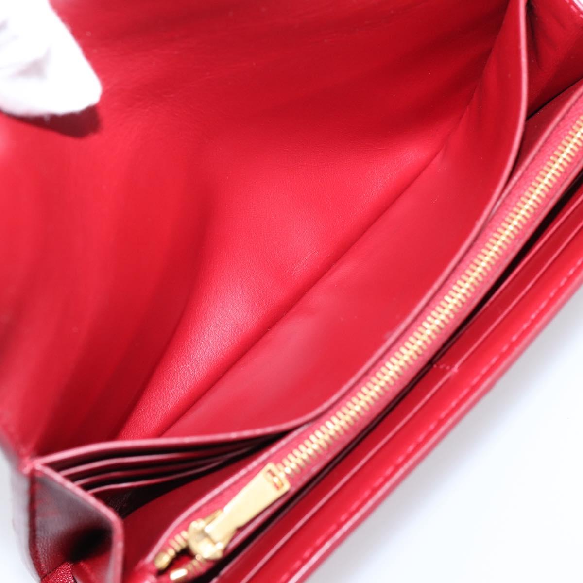 Bottega Veneta MAXI INTRECCIATO Cassette Long Wallet Leather Red Auth 208830V